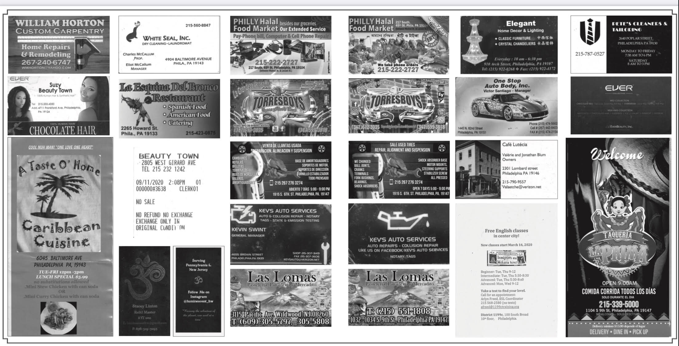Sample pages from A Phonebook courtesy of the collaborators.