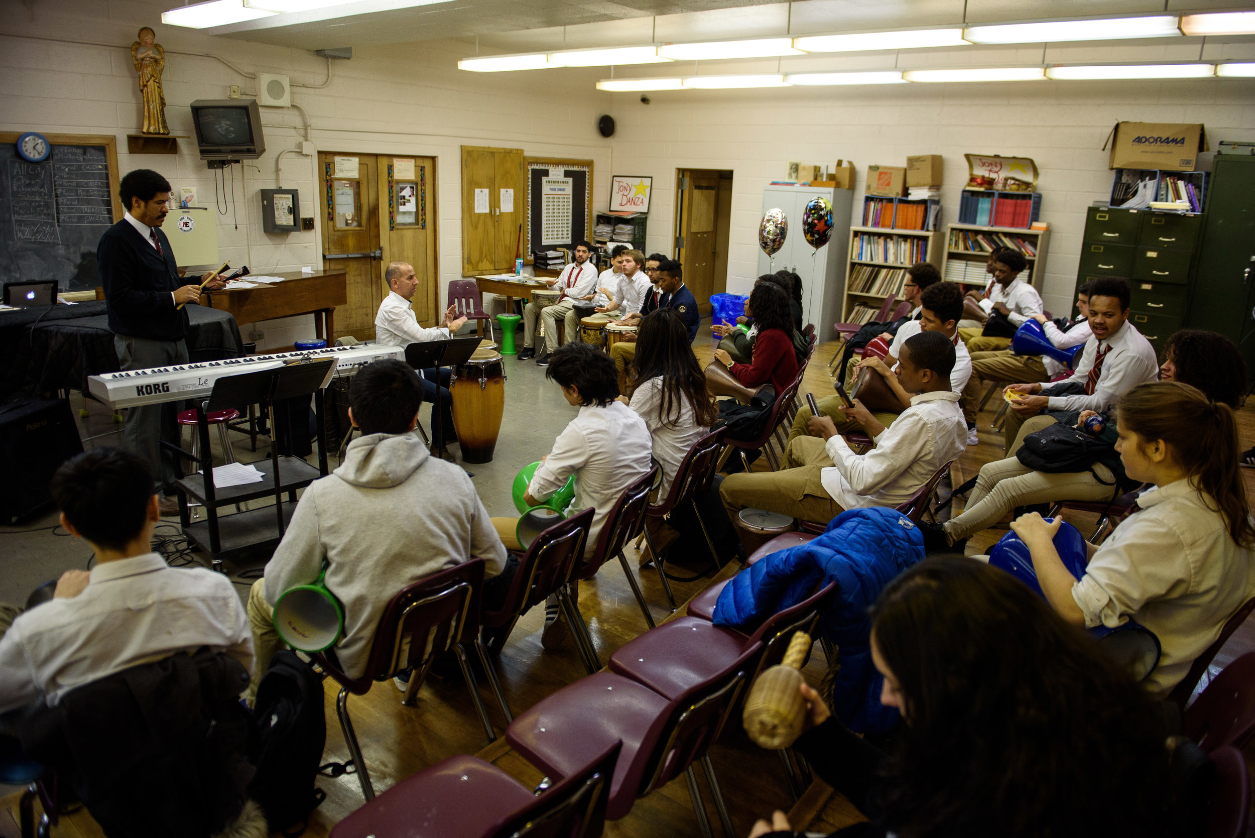   Drum class at Northeast High School  