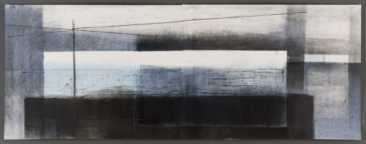 Array - 19” x 48” - acrylic and graphite on paper