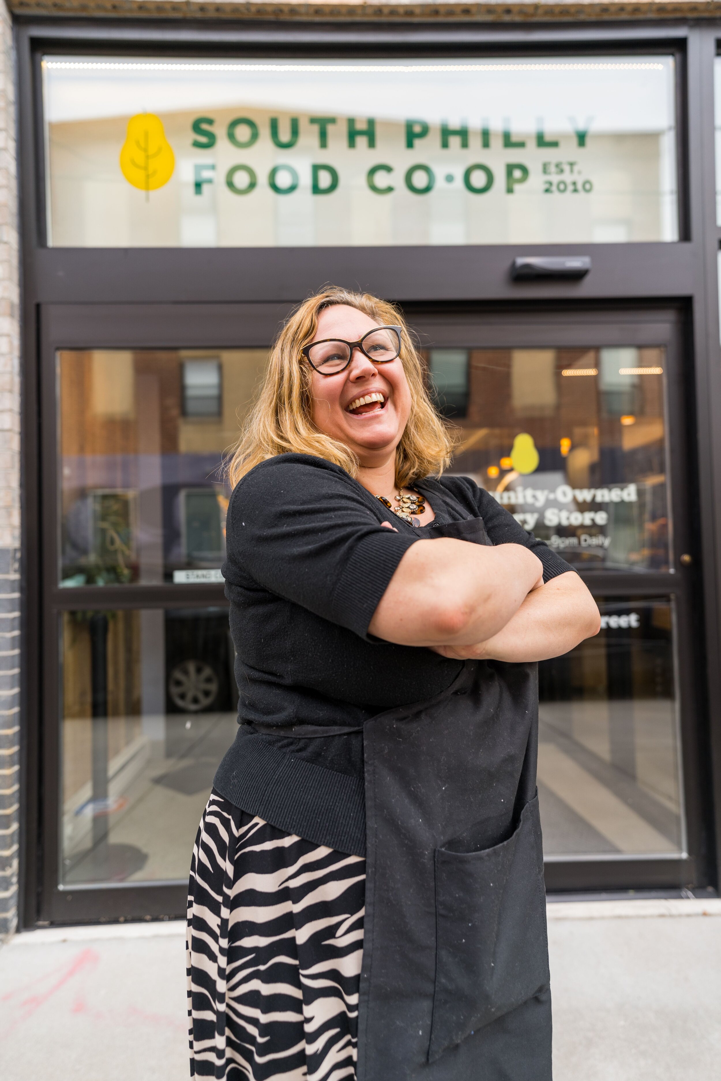 Lori Burge, general manager of the South Philly Food Co-op. Photography by Drew Dennis.