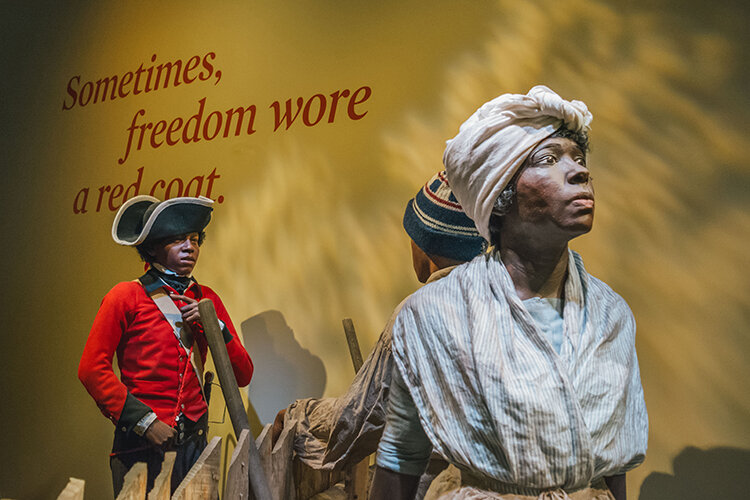 Sometimes Freedom Wore a Red Coat is an exhibit at the Museum of the American Revolution that traces the paths of several people from slavery to freedom. | Photography by Milton Lindsay