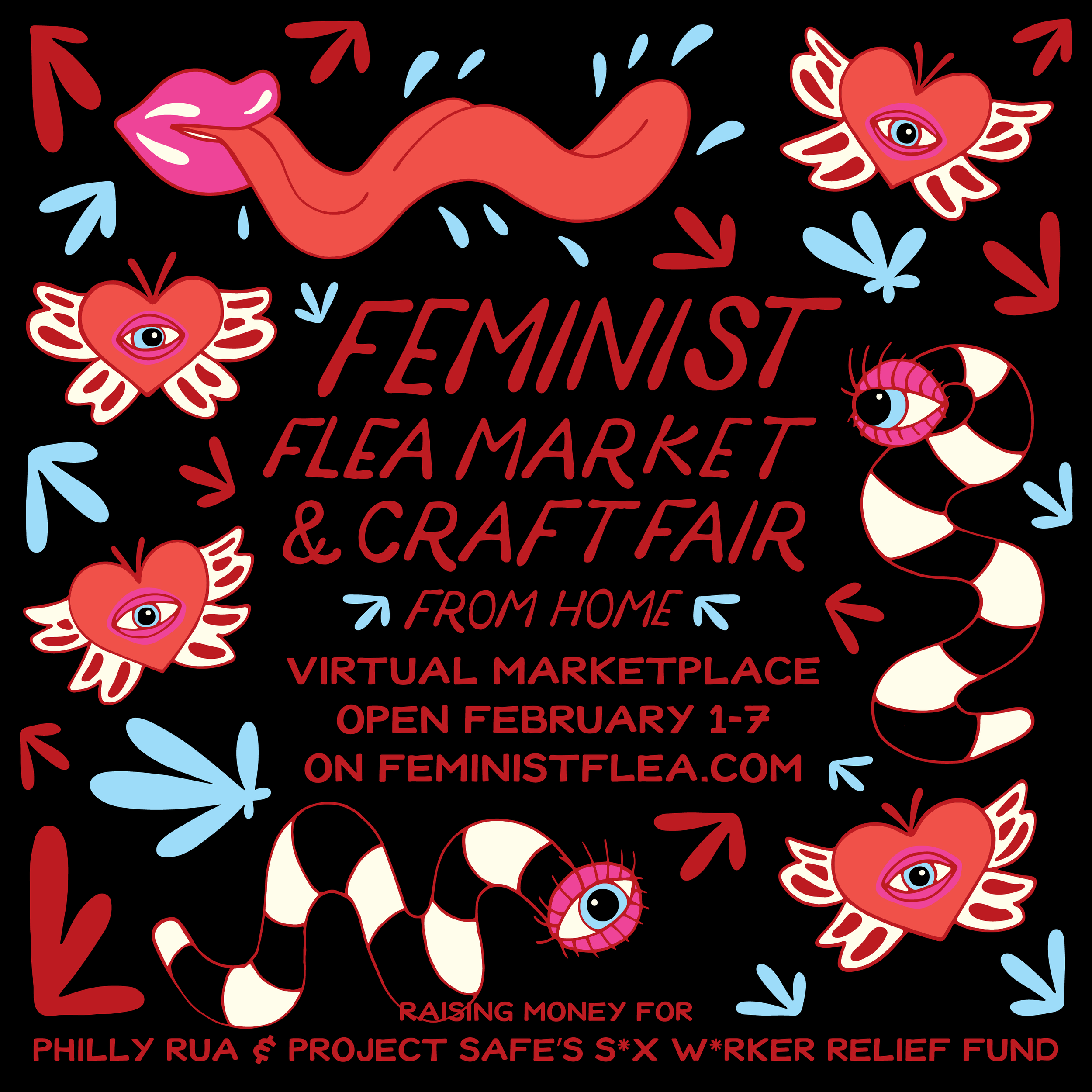 poster for feminist flea market