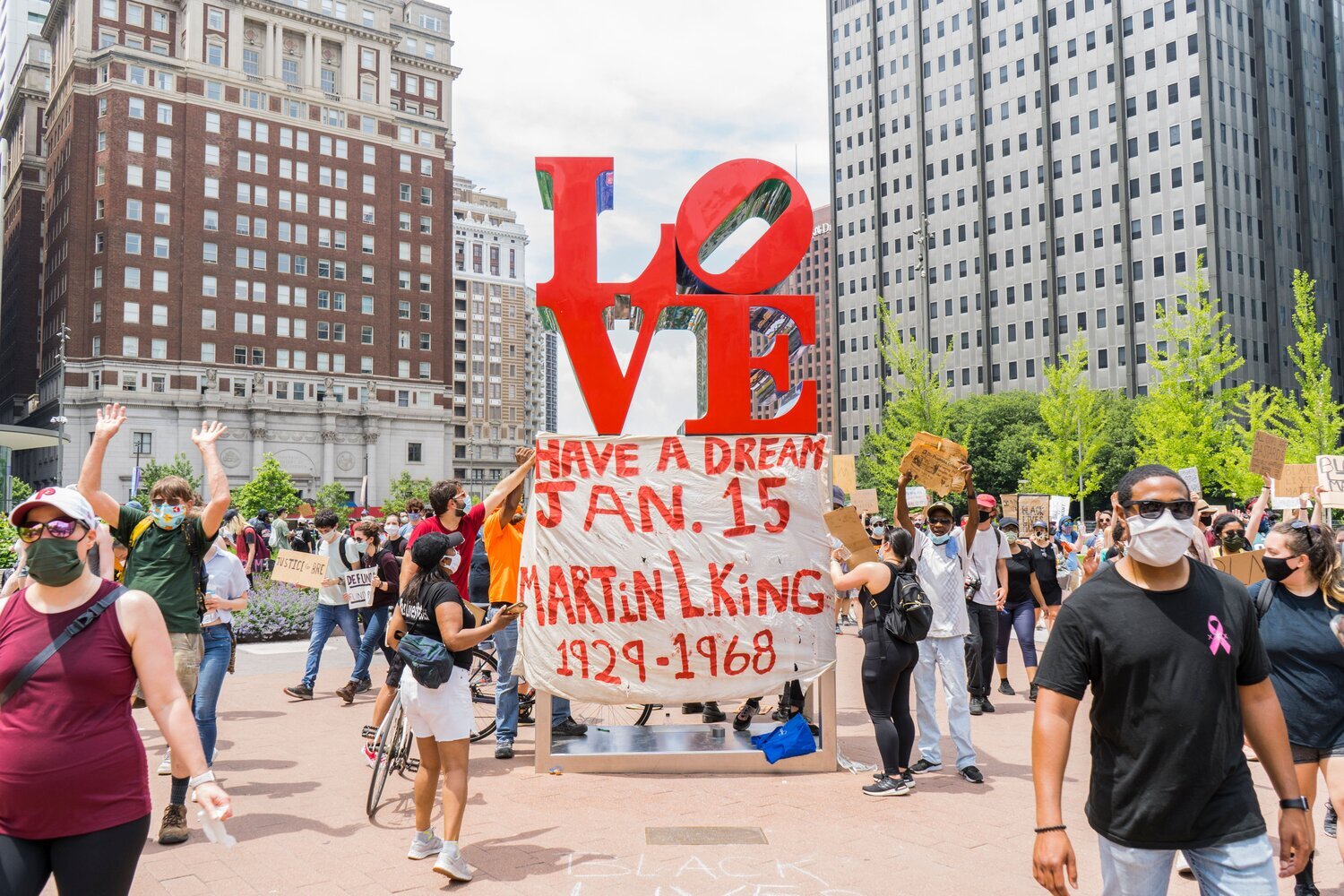 Black Lives Matter protesters in Philadelphia, June 2020. Photography by Drew Dennis