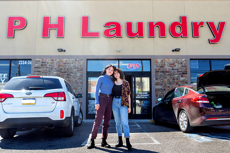 Bella Main (left) and Elizabeth Jiacopello organize mutual aid group PHL Laundry Support. Photos courtesy of Madasyn Andrews.