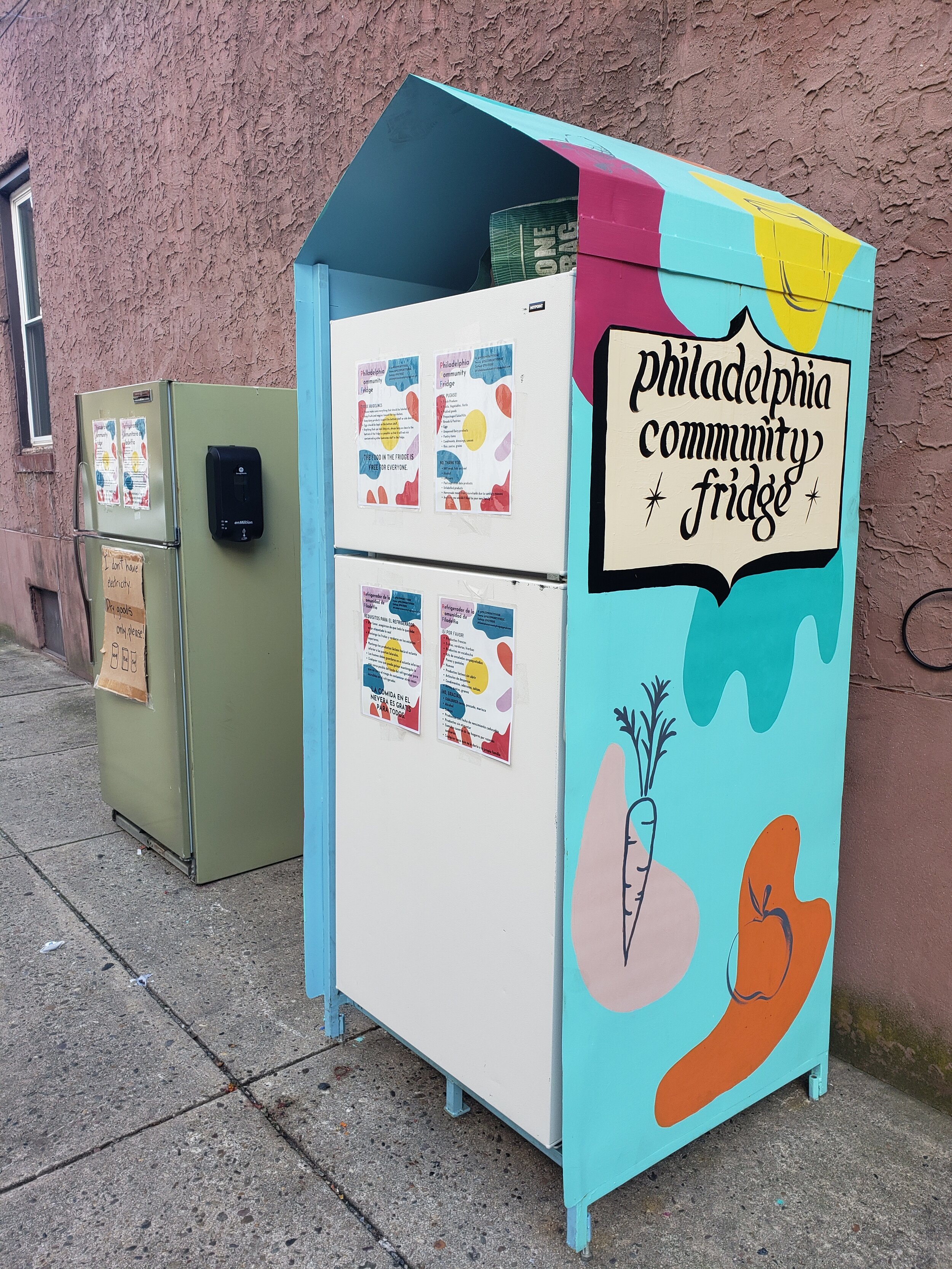 A community fridge located by the Bok building in South Philadelphia.