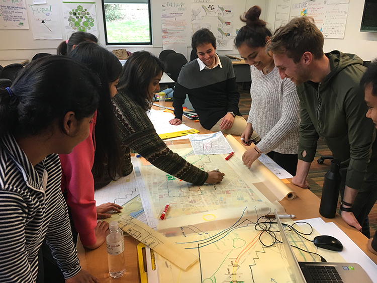  Sustainable Design students at Jefferson collaborate across disciplines to develop a masterplan for the Franklin Square District of Philadelphia.  