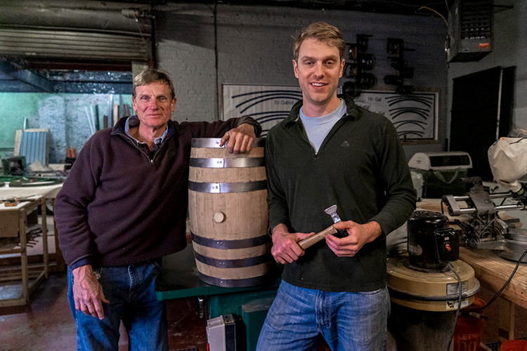  He and his father Jeff stand with a finished product. (Photo by Milton Lindsay) 