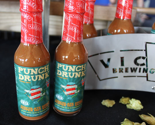   Homesweet Homegrown uses Victory's Storm King Stout to make a ghost pepper hot sauce called Punch Drunk.  